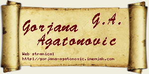 Gorjana Agatonović vizit kartica